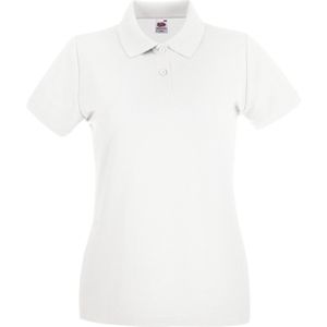 Fruit of the Loom Dames/Dames Katoen Piqué Lady Fit Poloshirt (Wit)
