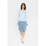 Saint Tropez, Dames, Truien, Blauw, Maat: L Viscose,