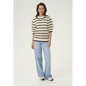 Pullover - Regular Fit - Zwart - Offwhite