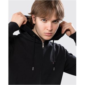 Gant The Original Hoodie Met Rits Voor Heren, Zwart - Maat M