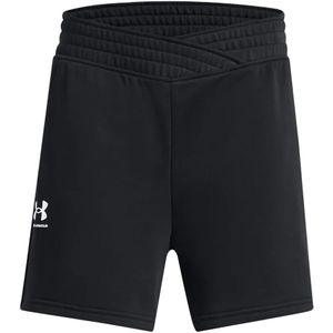 Under Armour Meisjes Rival Terry Cross Front Korte Broek (Zwart)
