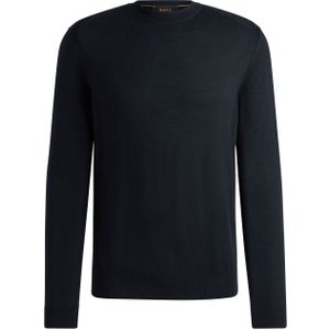 Heren Boss L-Overo Regular-Fit Sweater in Donkerblauw