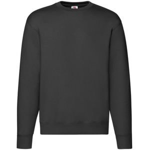 Fruit Of The Loom Heren Premium Ingelegd Sweatshirt (Zwart) - Maat L