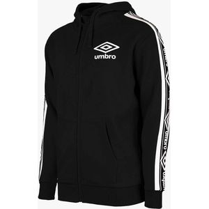 Umbro Lange Mouw Zip Up Zwart Heren Getaped Hoodie Track Jacket 65506U FL3