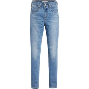 Levis Dames/Dames 721 Leather Patch High Rise Skinny Jeans (Blauw)