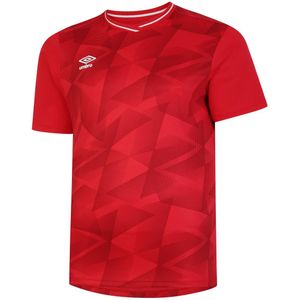 Umbro Heren Triassic Logo Jersey met korte mouwen (Vermiljoen/Jesterrood)