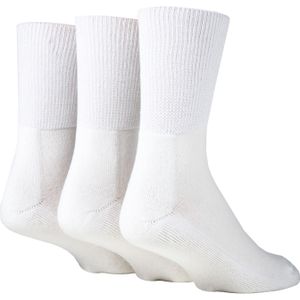 IOMI - Set van 3 extra brede bamboe diabetische sokken - Wit