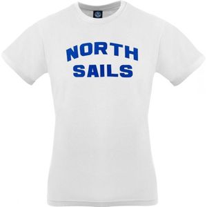 Wit T-shirt met bloklogo van North Sails