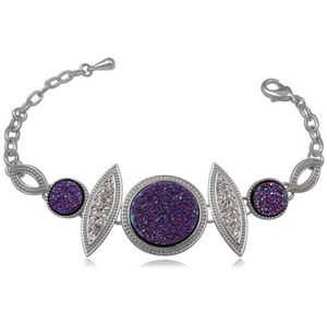 Armband met paarse Druzy-kristal