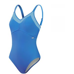 Speedo Dames/Dames Shaping Mesh Detail One Piece Zwempak (Blauw)
