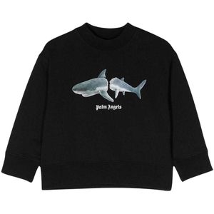 Palm Angels Sweatshirt met haaienlogo voor kinderen/Kinderen (Zwart)