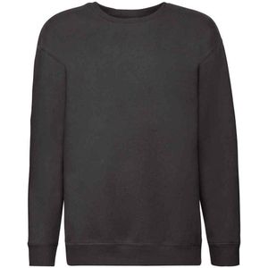 Fruit of the Loom Sweatshirt met Drop Shoulder voor Kinderen/Kinderen (Zwart)
