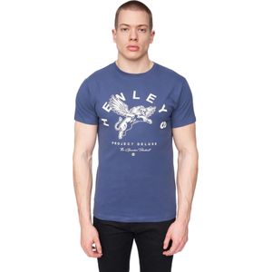 Henleys Heren Colhen Logo T-Shirt (Diep Blauw)