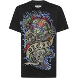 Philipp Plein, Heren, Tops, Zwart, Maat: L Katoen,