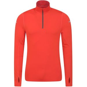 Mountain Warehouse Heren Vault Recycled Half Zip Top met lange mouwen (Oranje)