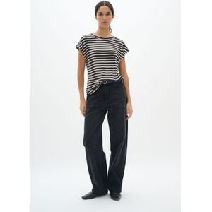 T-shirt - Regular Fit - Zwart/Wit - Vanilla Stripes