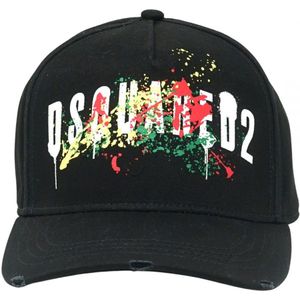 Dsquared2 Paint Splatter Logo Black Baseball Cap