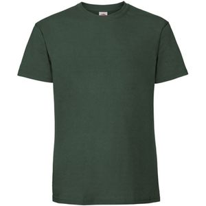 Fruit Of The Loom Heren Iconic Premium Ringspun Katoen T-Shirt (Fles Groen) - Maat S
