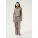 Overhemd met lang mouwen Classic fit Ulrike print - Simply taupe animal