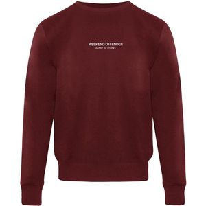 Weekend Offender - WOSSW540 - Sweater - Wijn - Lange Mouwen - Crew Hals
