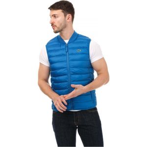 Men's Lacoste Water-Repellent Puffer Vest in Blue