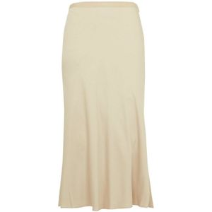 Women's Calvin Klein Slim Crepe Midi Skirt In Beige - Maat 34