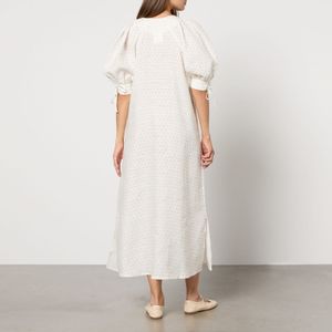 Women's Sleeper Garden Linnen Jurk in Off-White