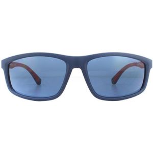 Emporio Armani Zonnebril EA4144 575480 Matblauw En Rubber Rood Blauw | Sunglasses