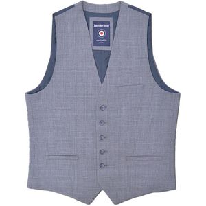 Lambretta Heren Dawson Geruite Waistcoat (Grijs)