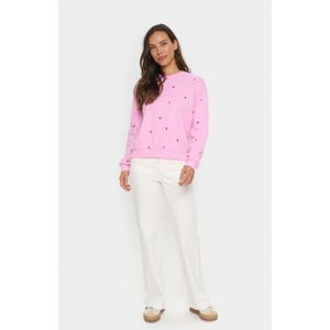 Sweatshirt Casual fit Bonbon Flame Hearts pink