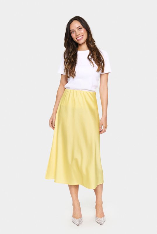 Rok - Midi Lengte - Regular Fit - Geel