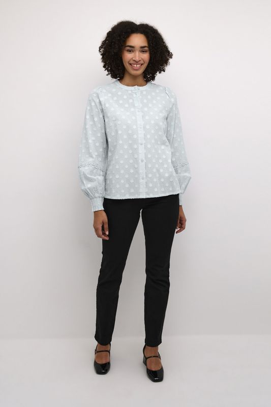 Kaffe - Blouse 'Enya' - Lichtblauw - Wijde Blouse