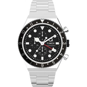 Timex Q Gmt Heren Horloge Zilverkleurig TW2V69800