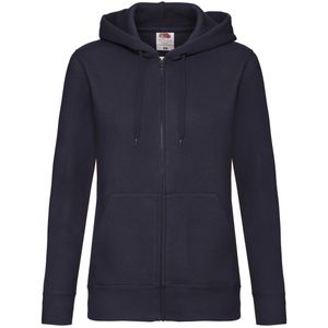 Fruit of the Loom Dames/Dames Lady Fit Full Zip Hoodie (Deep Navy)