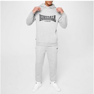 Men's Lonsdale Men's Essentials Logo Hoodie In Grey - Maat XL