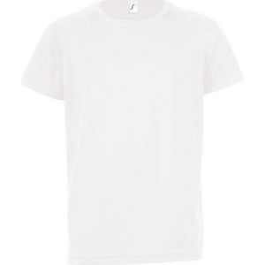 SOLS - Kinderen Sportief Unisex T-Shirt - Wit - Korte Mouwen