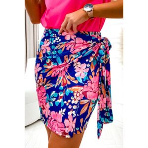 Florale Mini Rok met Zijkoord