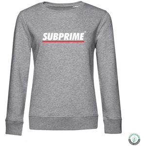 Subprime Sweaters Sweater Stripe Grey Grijs - Maat M