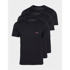 Men's Hugo Boss Cotton Underwear Logo-Print T-Shirts 3 Pack in Black