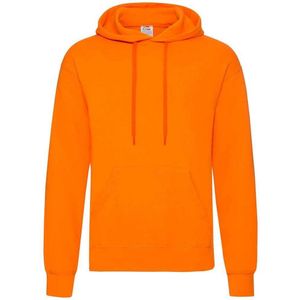 Fruit of the Loom Volwassenen Unisex klassiek sweatshirt met capuchon (Oranje)