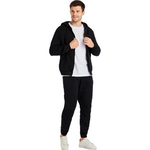 Kruze - Heren Zip Up Hoodie - Trainingspak - Zwart