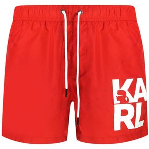 Karl Lagerfeld Bloklogo Rode Zwemshort - Maat XL