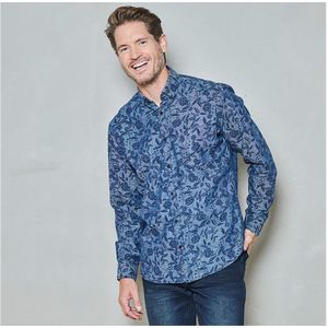 MEN SHIRT CHAMBRAY FLORAL - Overhemd - Maat XL