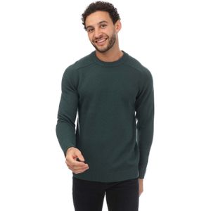 Heren-selected Homme gebreid sweatshirt met ronde hals in groen