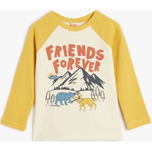 Koton TSHIRT Babyshirt Lange Mouwen Mét Print Katoen