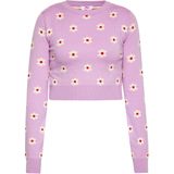 MYMO Trui  beige / pruim / rood