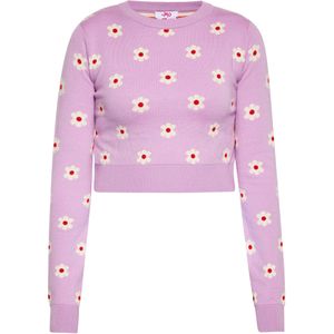 MYMO Trui  beige / pruim / rood