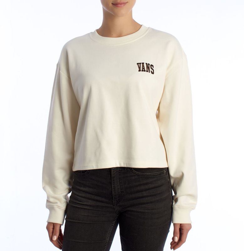 Vans - Relaxed Urban Cropped Sweater - Beige - Dames - Katoen