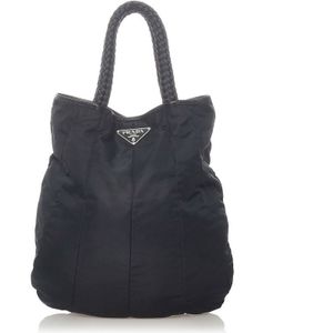 Vintage Prada Tessuto Tote Bag Black