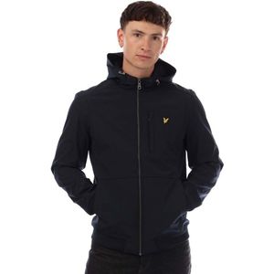 Lyle & Scott Heren fleece gevoerd softshell jack (Marine)